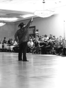 "Put Your Paws Up" -- Tony New in the Saturday night show performing his "Lady Gaga Born This Way" routine, competing in the Superstar Line Dance Division during the 2018 Lonestar Dance Invitational in Austin, TX