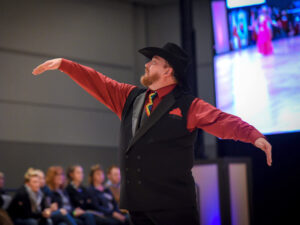 Tony New competing in Advanced Line Dance at the 2018 UCWDC World Championships of Country Western Dance in San Francisco CA