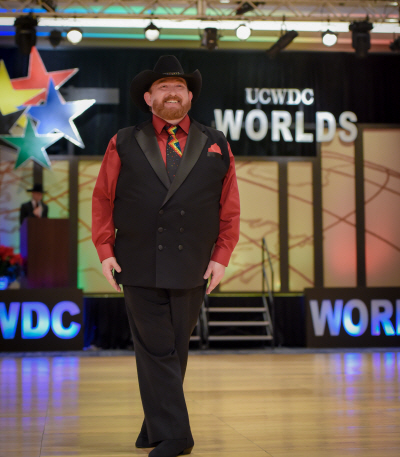 Tony New competing in the Advanced Line Dance Division at the 2018 UCWDC World Championships of Country Western Dance in San Francisco, CA