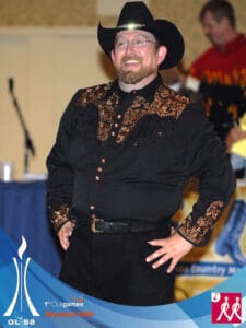 Tony New competing in the Advanced Line Dance Division at the First World OutGames, July 2006 in Montreal Quebec, Canada