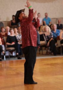 Tony New performing in the Saturday Night Show during the 2018 Lonestar Dance Invitational in Austin, Texas in the Superstar Line Division competition