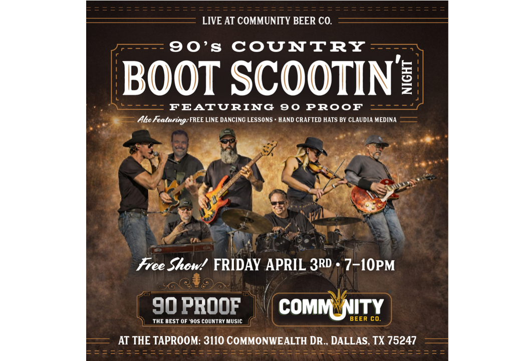 Country Music from 90 Proof and Line Dancing with Tony New